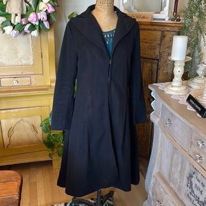 Black spring/ fall felt coat